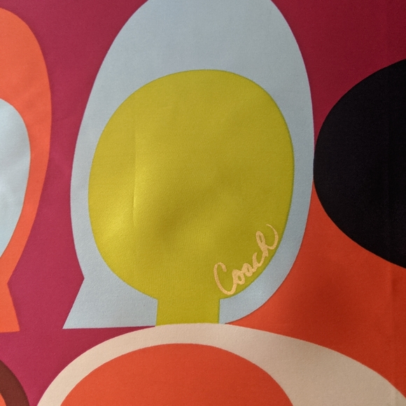 Authentic Coach Silk Scarf - Picture 3 of 5